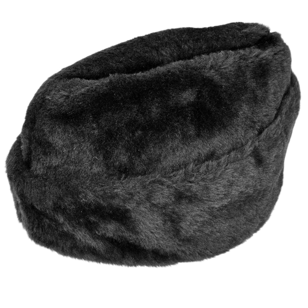 Mens Size Small Ambassador Cossack Winter Hat Black Fur Union Made Vintage 1960s